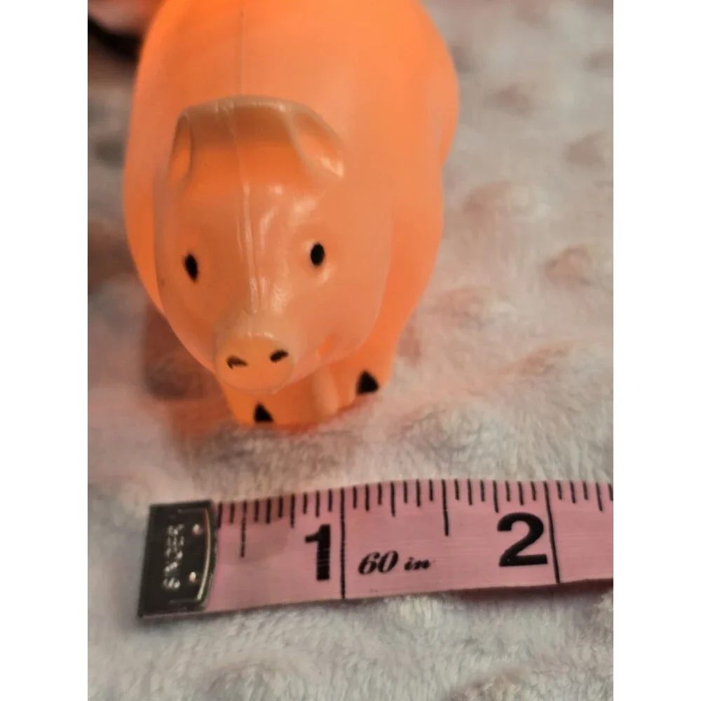 Vintage Farm Pig 14’ String Light Set Blow Mold Primal Lite Pack O Piggie 1990